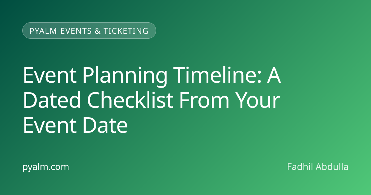 Event Planning Timeline — Pyalm